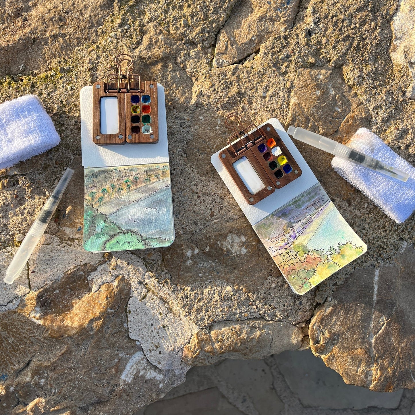 Aquarel reis boekje - verf